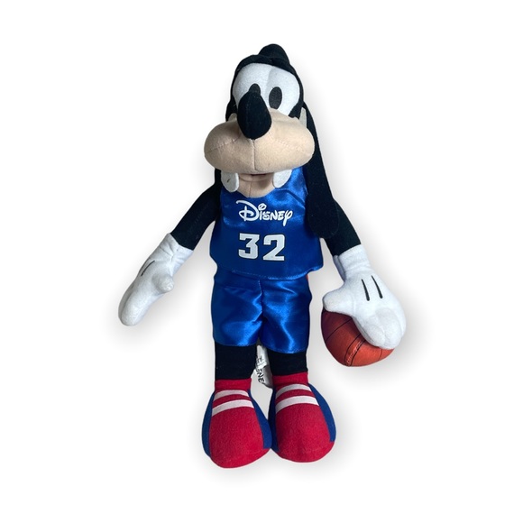 Disney Toy Factory Goofy Basketball #32 Blue And Red Stuffed Animal Plush Toy - Picture 1 of 12
